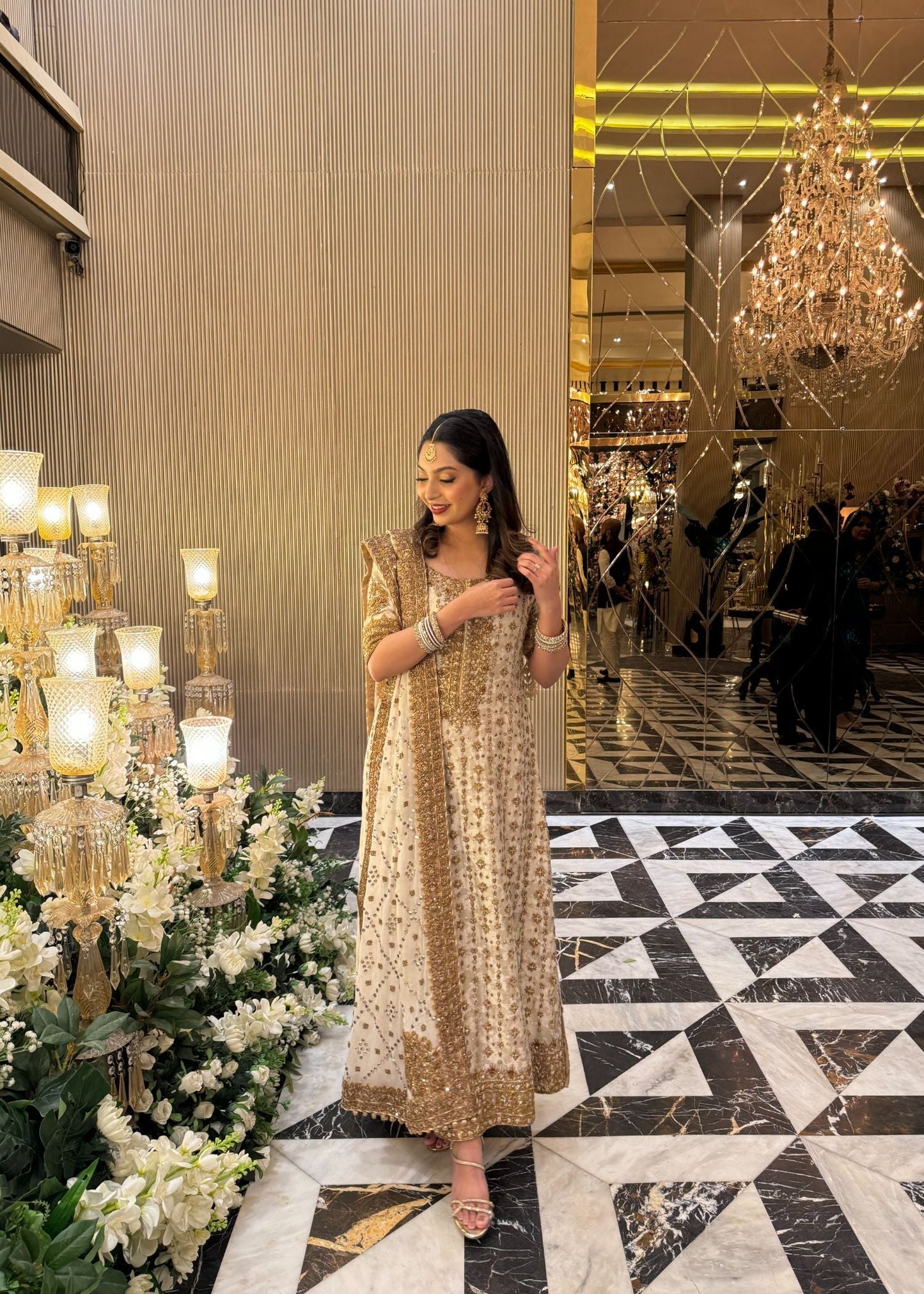 Haris Shakeel Marium style — Mairaz ivory three-piece suit reference, view 1 of 2