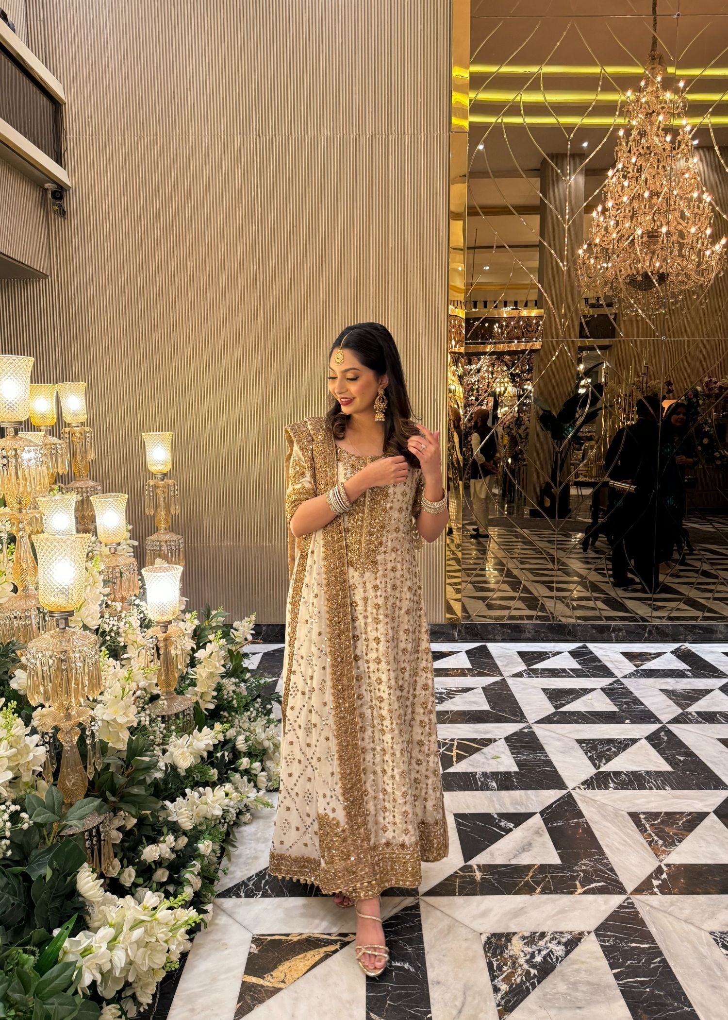 Haris Shakeel Marium style — Mairaz ivory three-piece suit reference, view 1 of 2