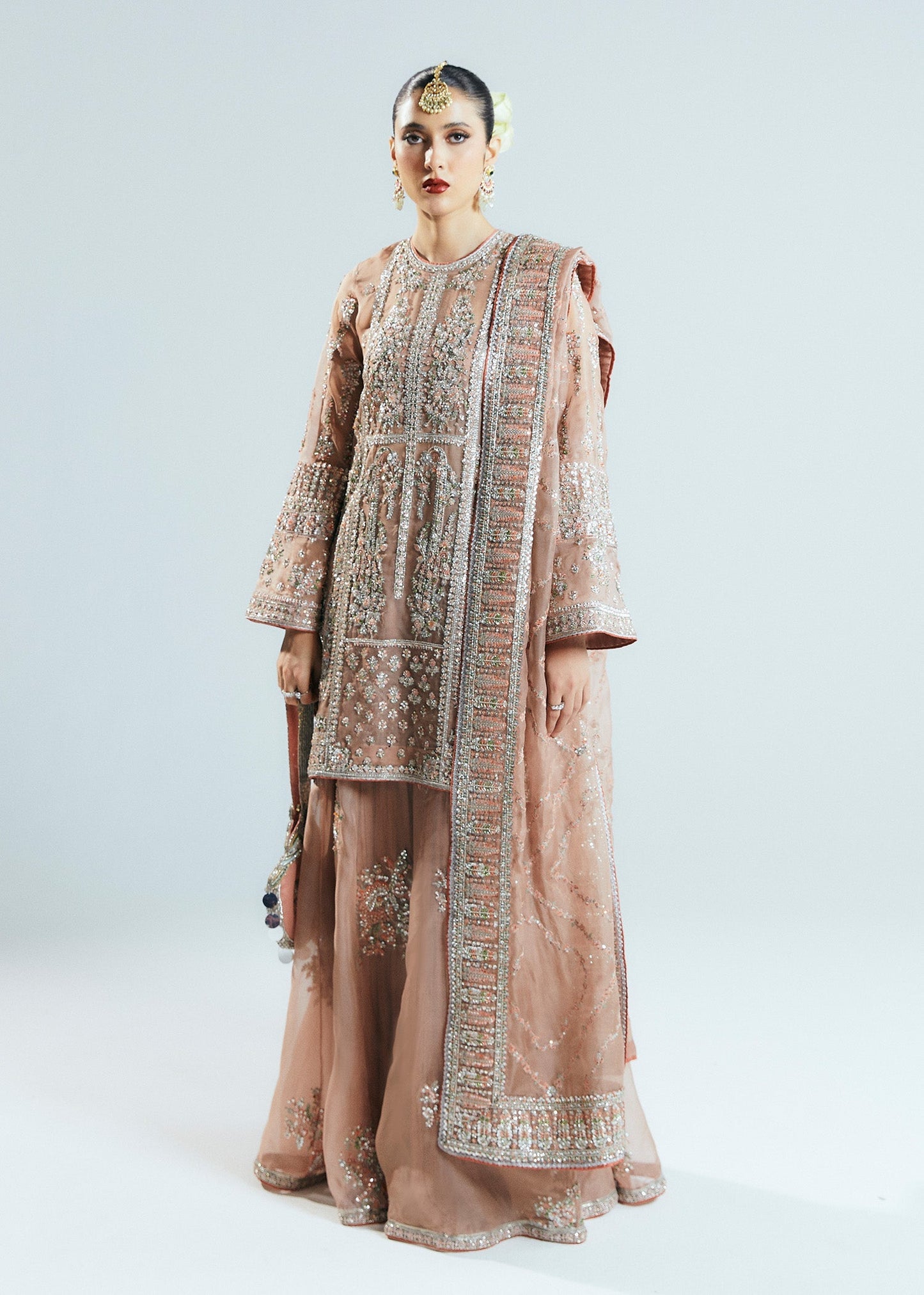 Hussain Rehar Dune Style — Mairaz Nude Sharara
