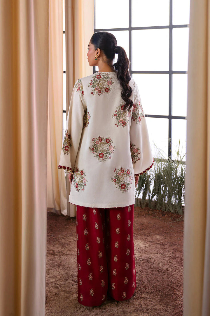 Ethnc Off White embroidered shirt and contrasting trouser
