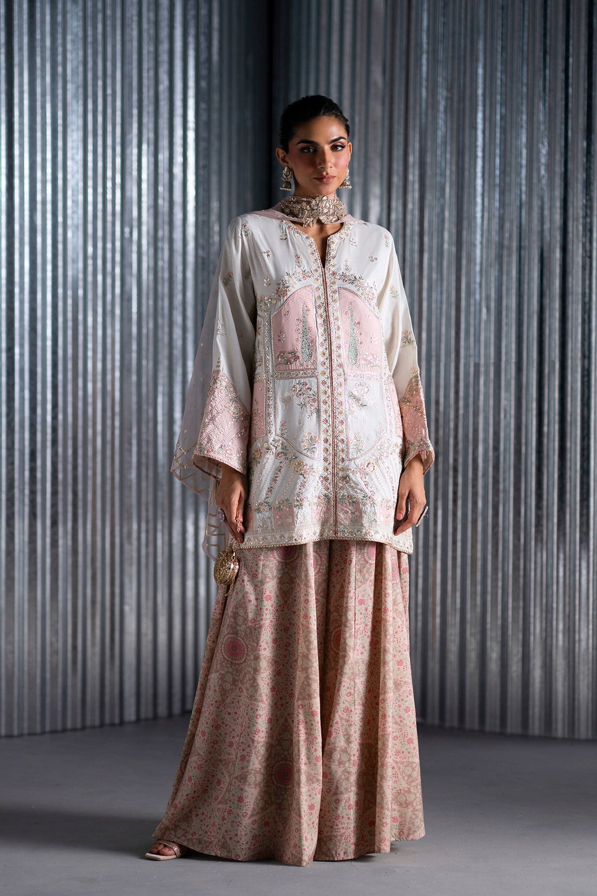 Ethnc Vanilla Ice embroidered sharara style full outfit reference
