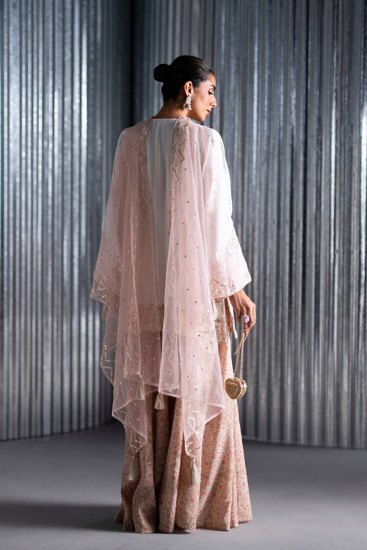 Ethnc Vanilla Ice sharara embroidery and silhouette detail