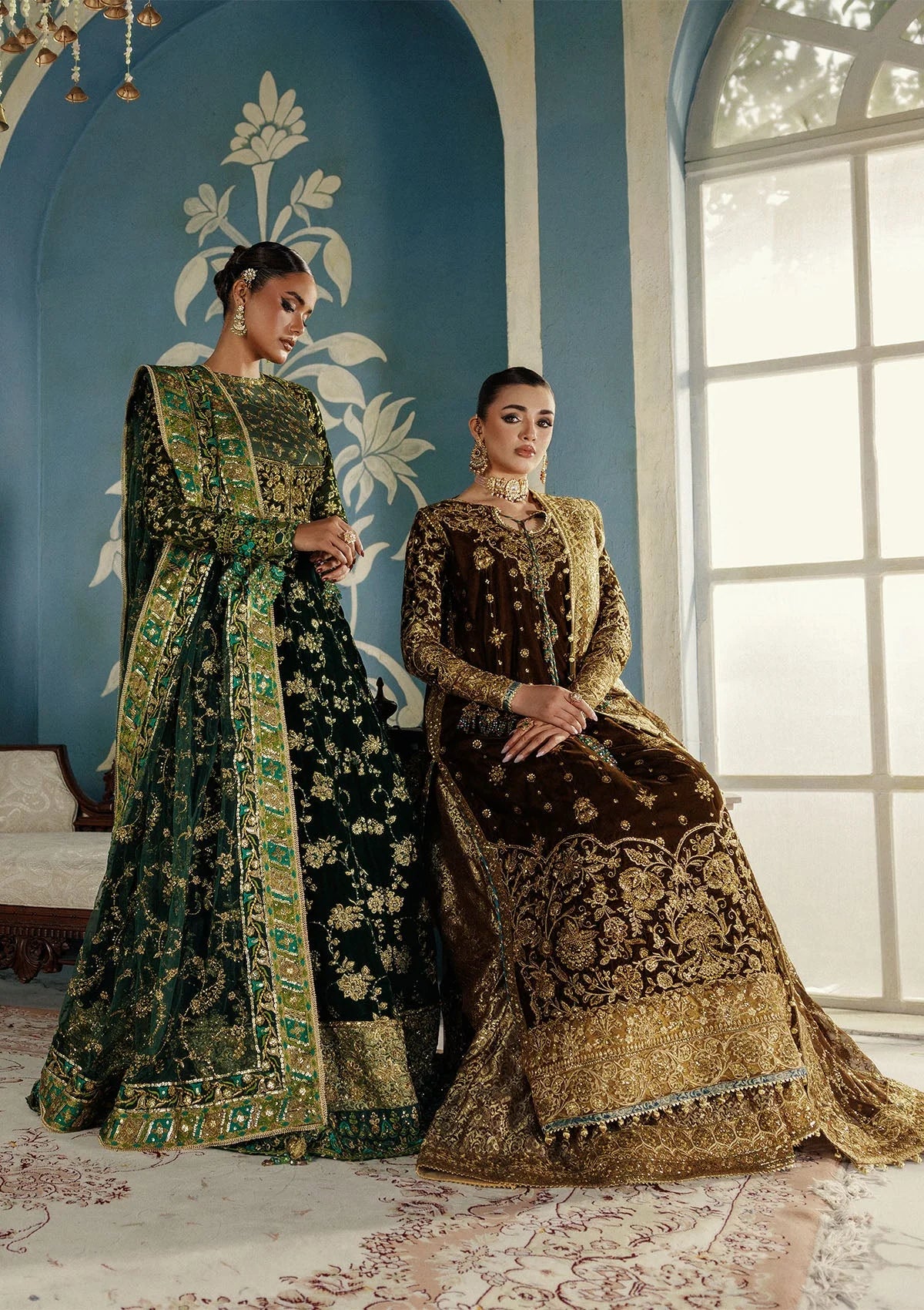 Aik Atelier Udaipur A2501 Style — Mairaz Maroon Velvet Three-Piece Suit