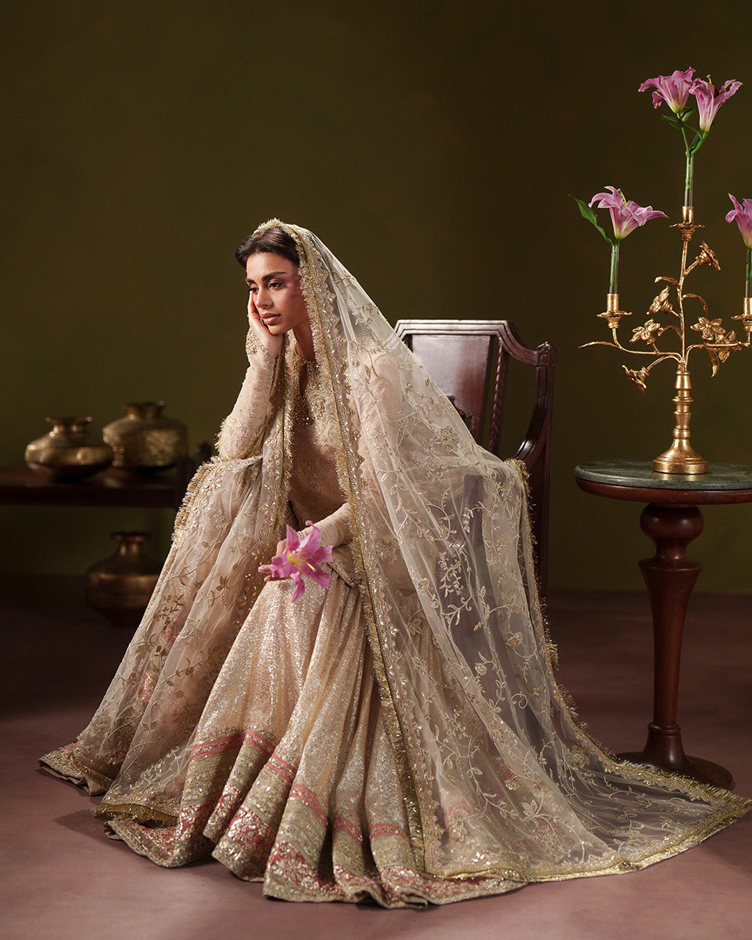 Faiza Saqlain Asfoureh Style by Mairaz, embroidered shawl and formal view 6