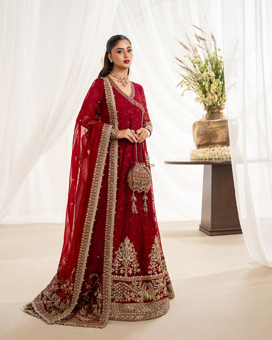 Gul scarlet chiffon, full front, design reference