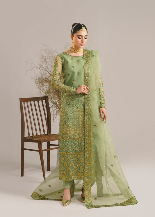 Akbar Aslam Fareena U-1523 Style — Mairaz Three-Piece Suit