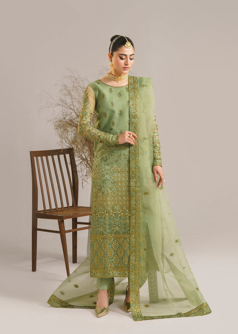 Akbar Aslam Fareena U-1523 Style — Mairaz Three-Piece Suit
