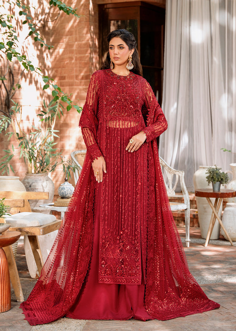 Akbar Aslam Gul Mohr U-1497 Style — Mairaz Wedding Maxi