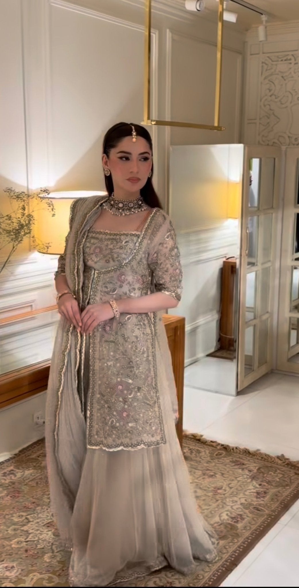 Haris Shakeel Aleena Khan champagne onion pink image 4