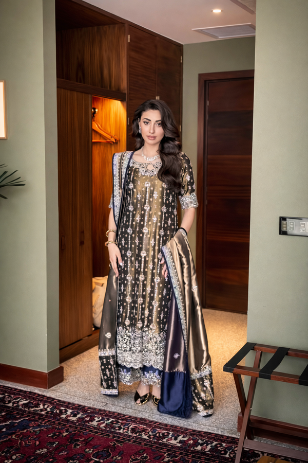 Haris Shakeel – Double Zari (S-K) Style — Mairaz reproduction reference view 2