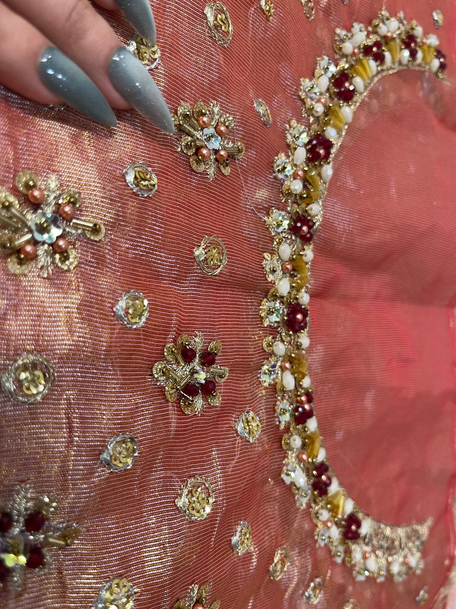 Haris Shakeel – Fareeha Style, embroidery and fabric detail 4