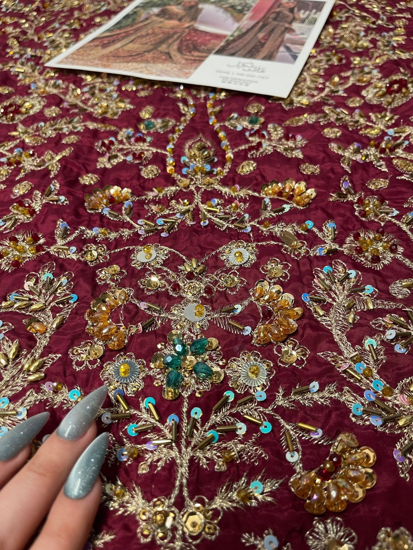 Haris Shakeel – Ishq Series Bridal Ensemble Style, embroidery and fabric detail 4