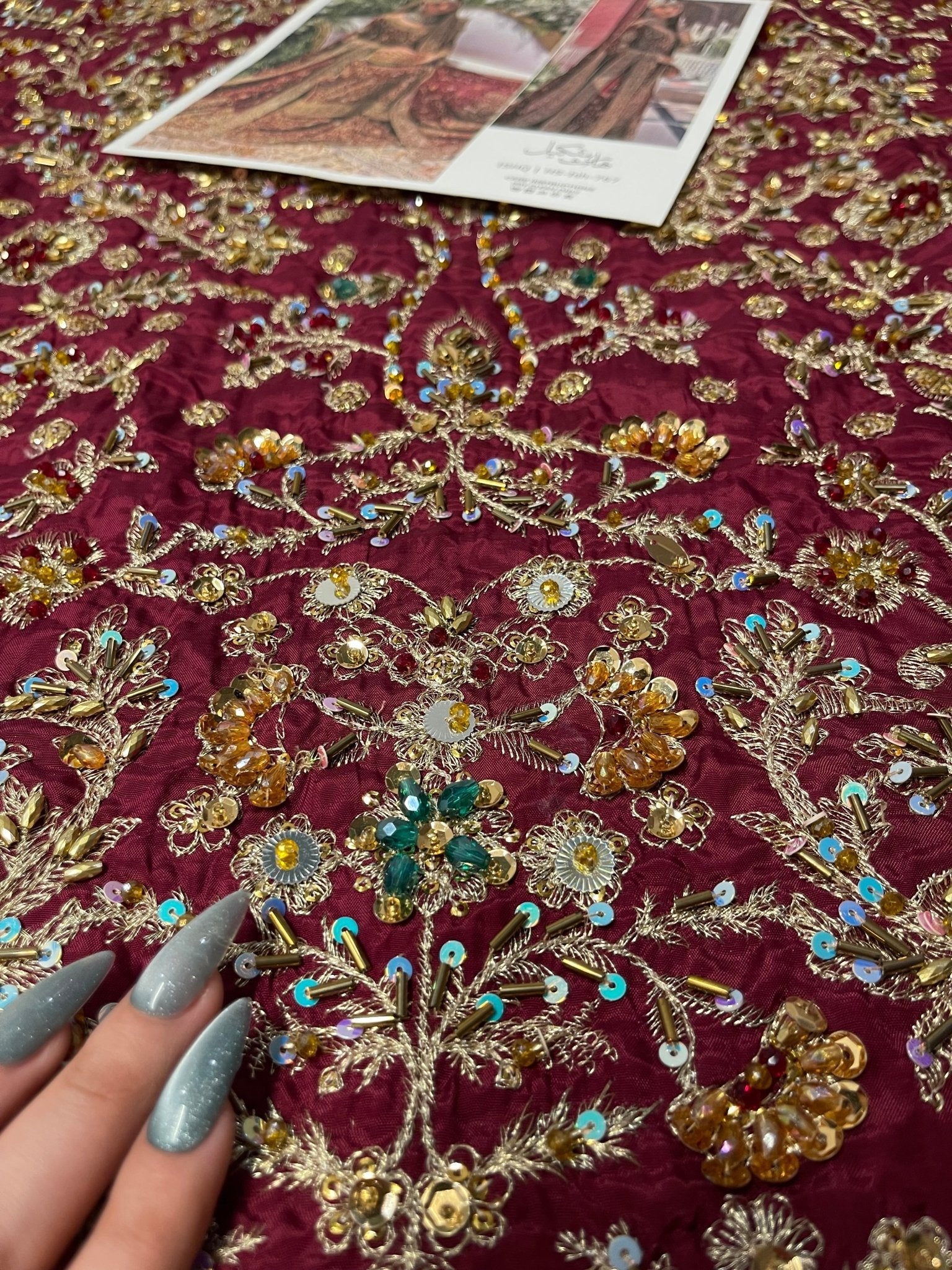 Haris Shakeel – Ishq Series Bridal Ensemble Style, embroidery and fabric detail 4