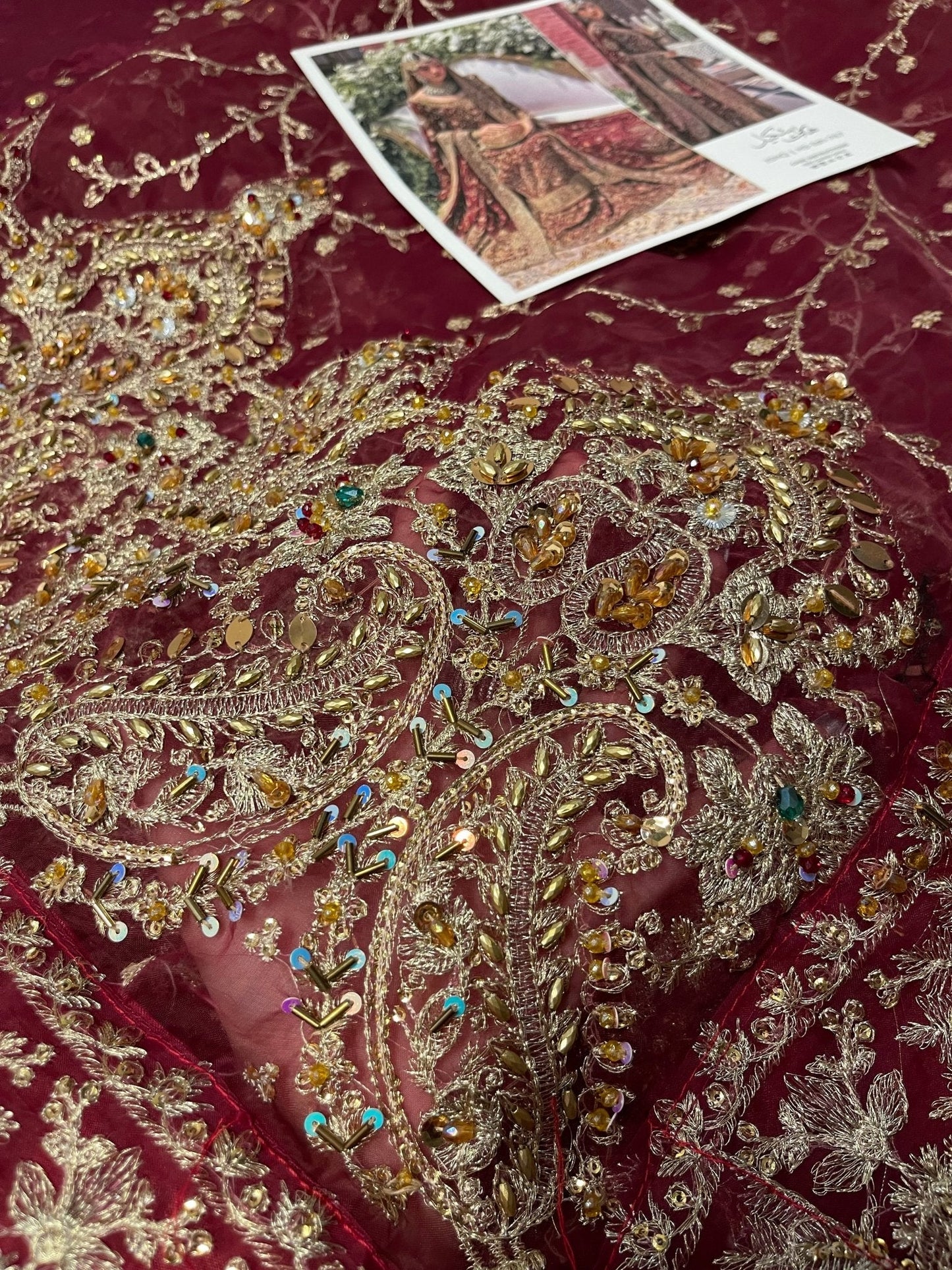 Haris Shakeel – Ishq Series Bridal Ensemble Style, embroidery and fabric detail 15