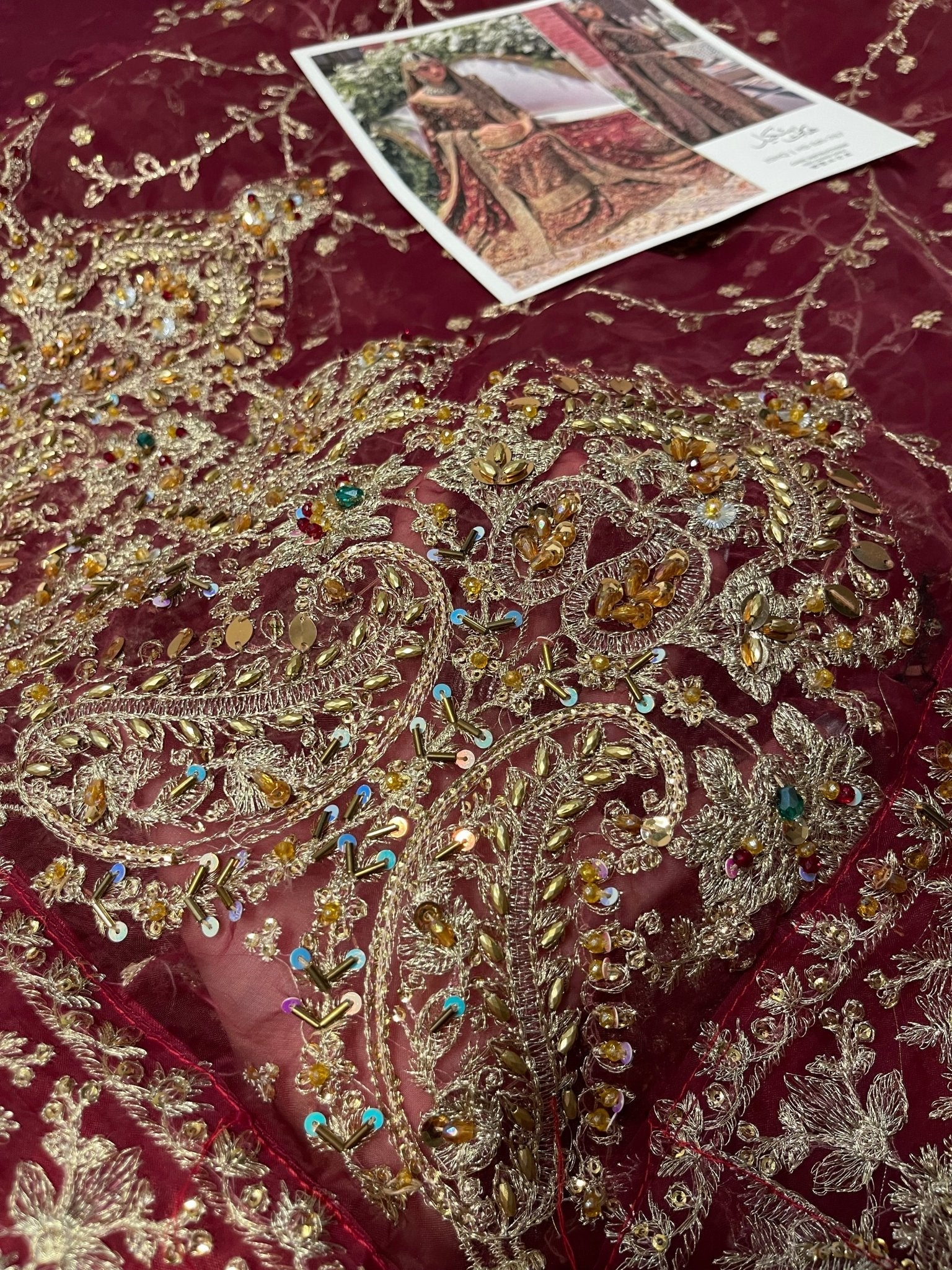 Haris Shakeel – Ishq Series Bridal Ensemble Style, embroidery and fabric detail 15