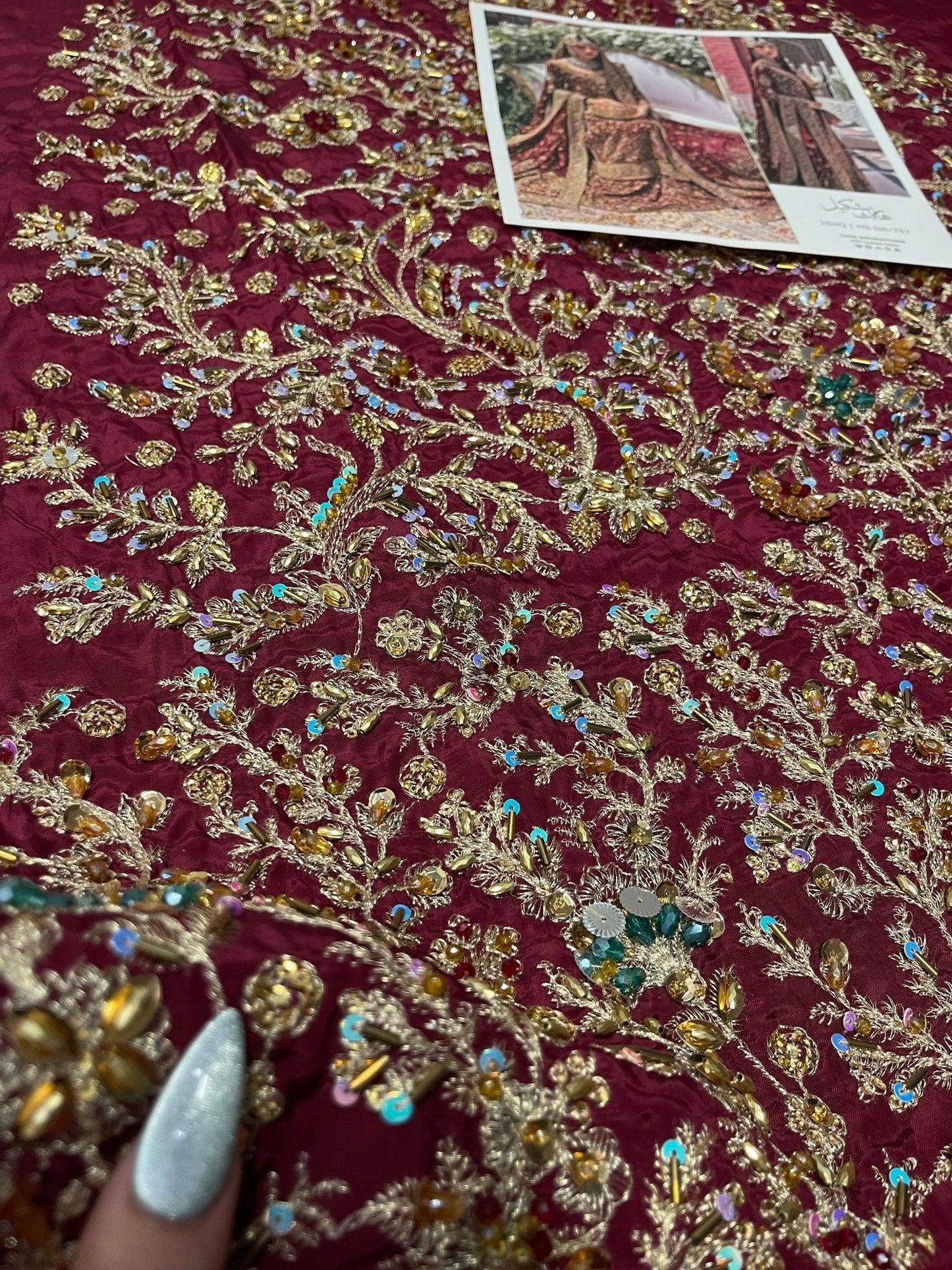 Haris Shakeel – Ishq Series Bridal Ensemble Style, embroidery and fabric detail 3