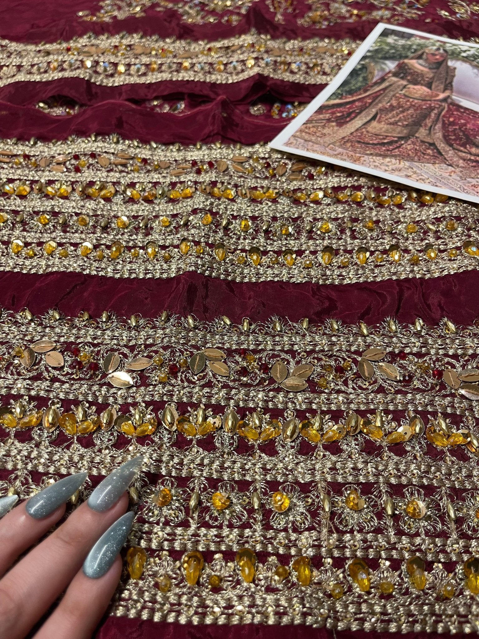 Haris Shakeel – Ishq Series Bridal Ensemble Style, embroidery and fabric detail 10