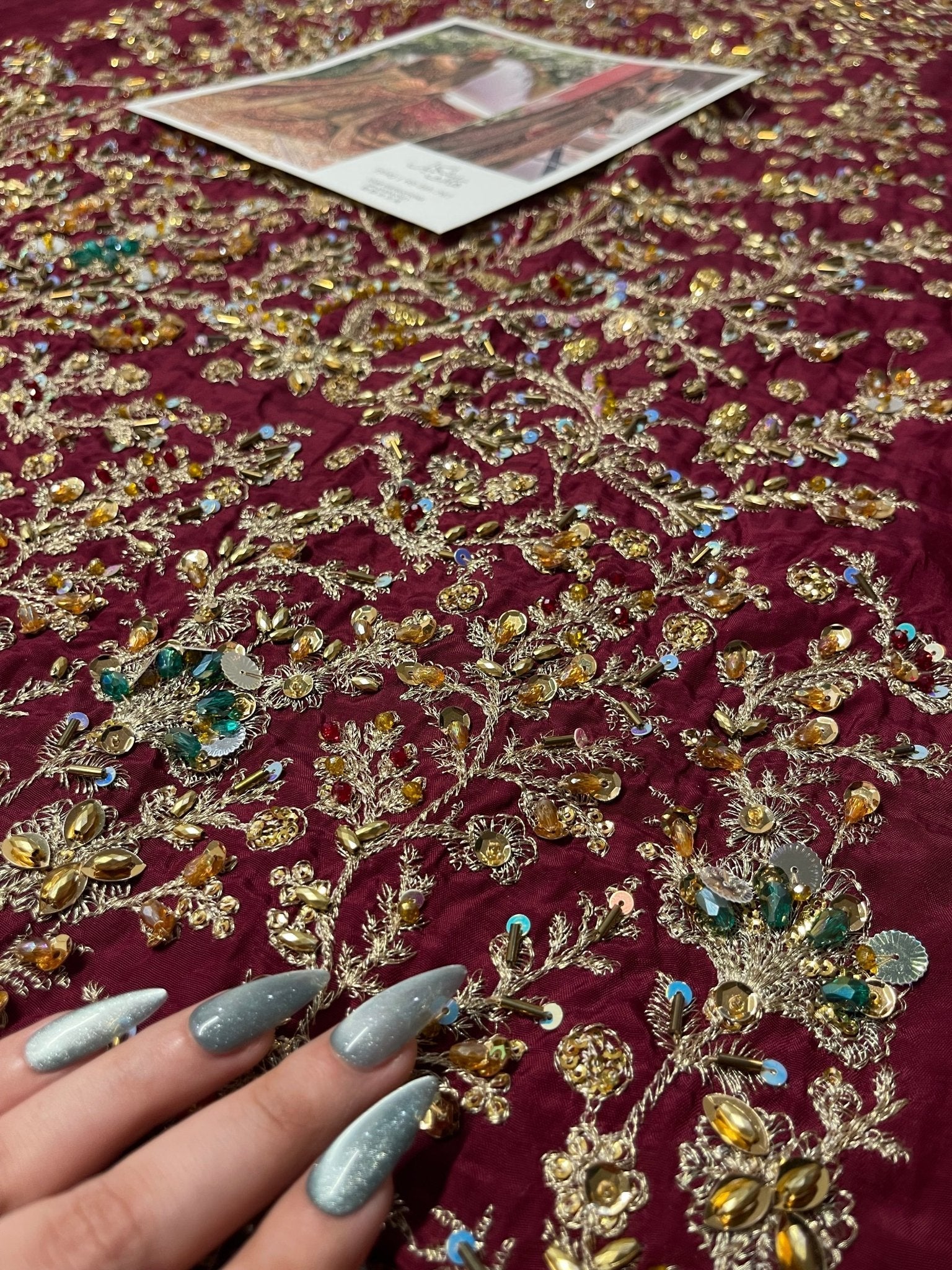 Haris Shakeel – Ishq Series Bridal Ensemble Style, embroidery and fabric detail 2