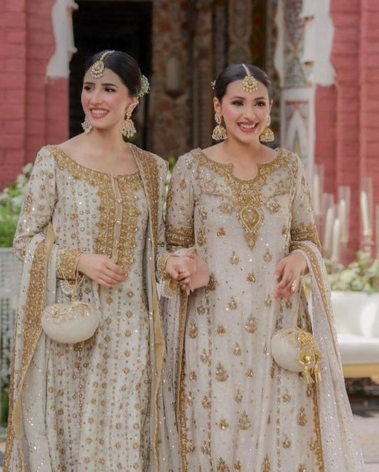 Haris Shakeel – Ivory White Style, full outfit view 2