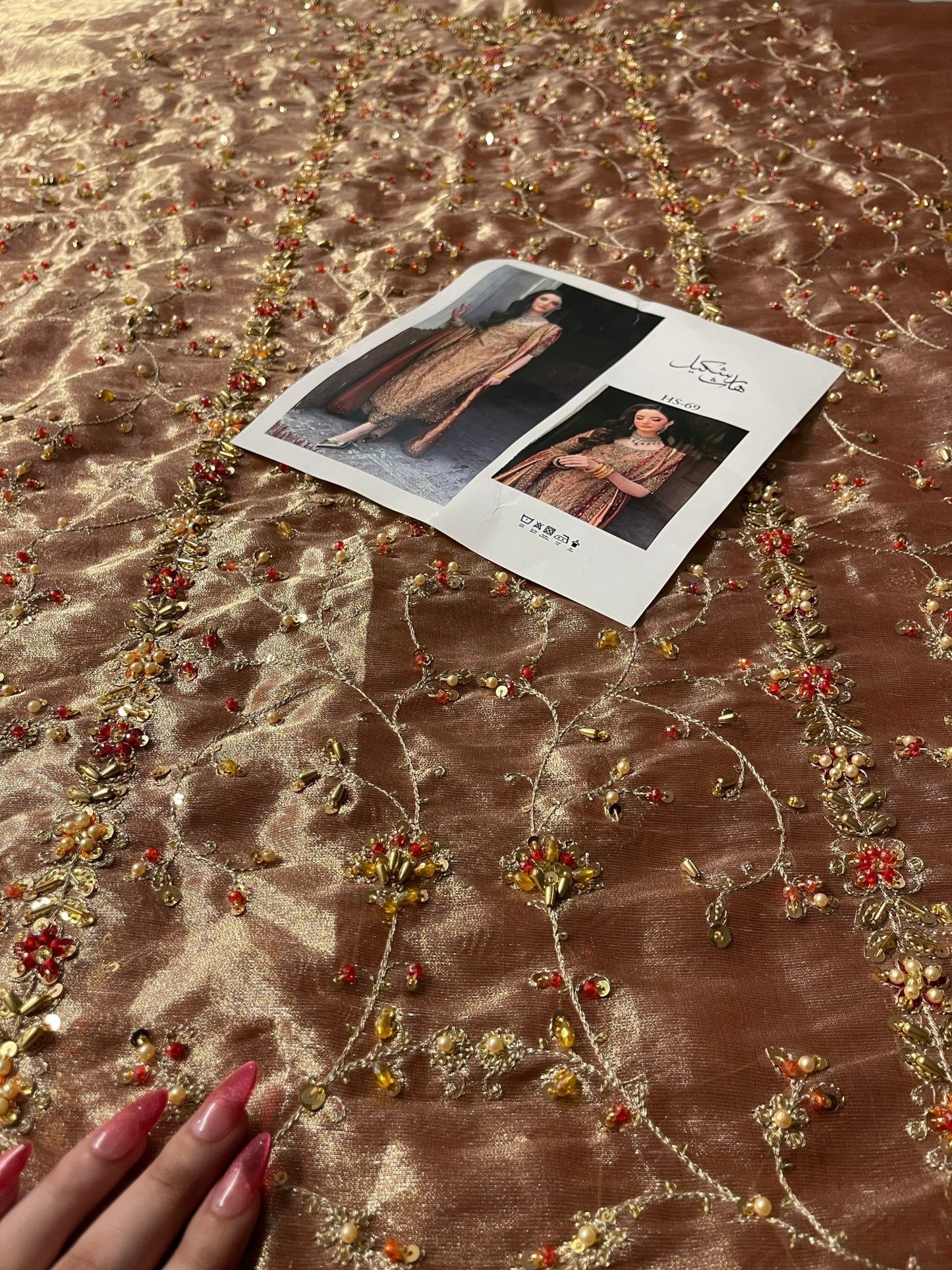 Haris Shakeel – Meerub Style, embroidery and fabric detail 1
