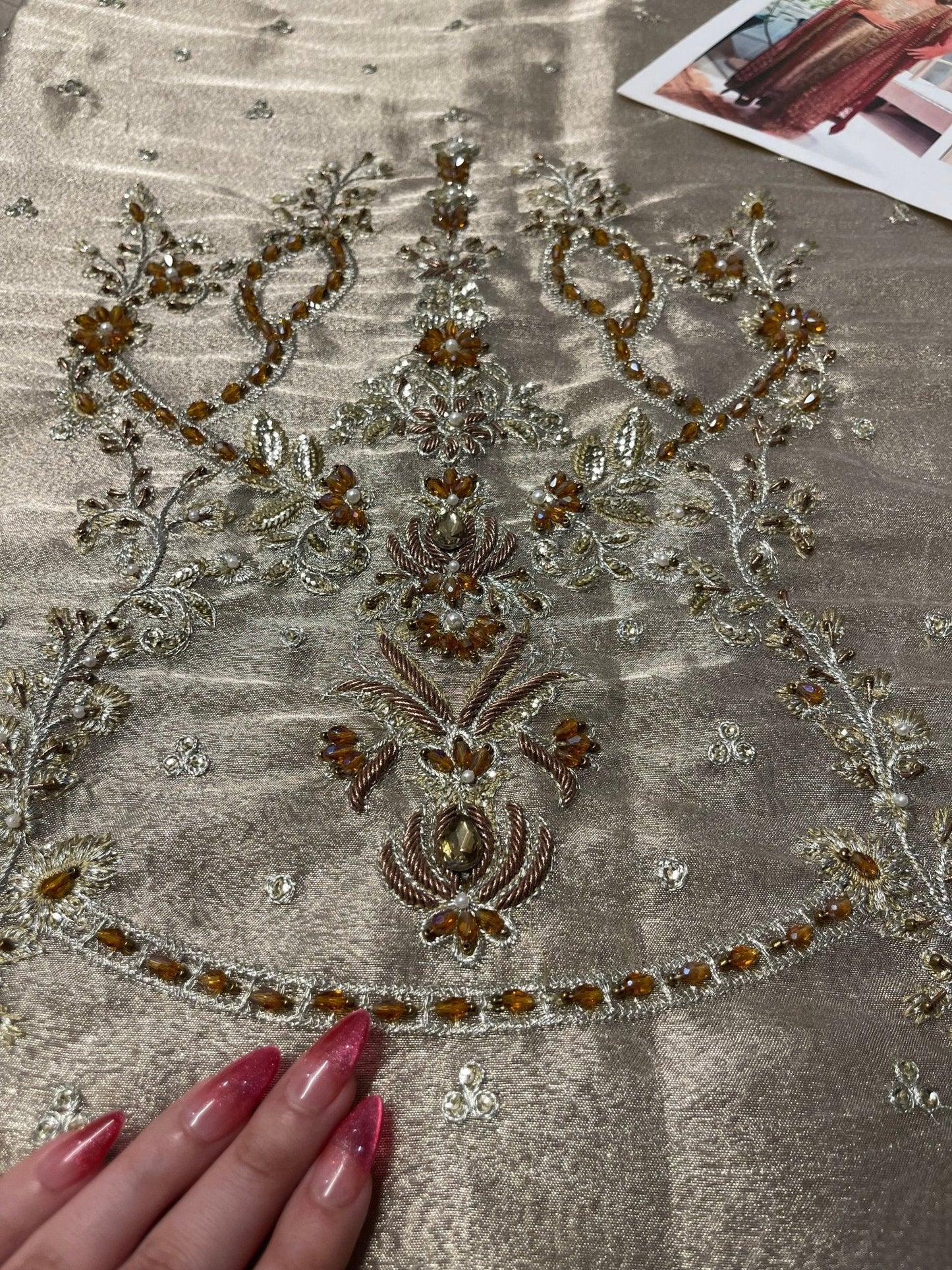 Haris Shakeel – Nawal Style, embroidery and fabric detail 11