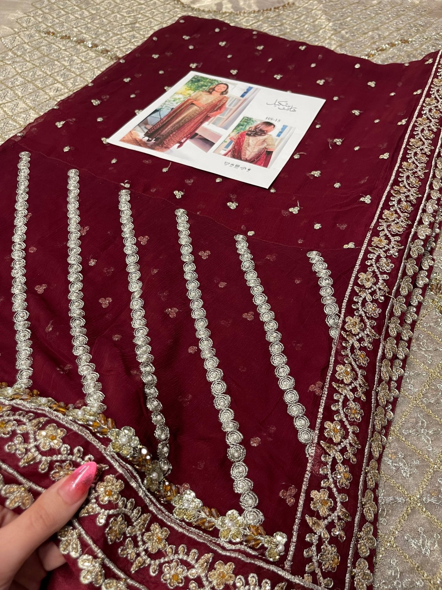 Haris Shakeel – Nawal Style, embroidery and fabric detail 16