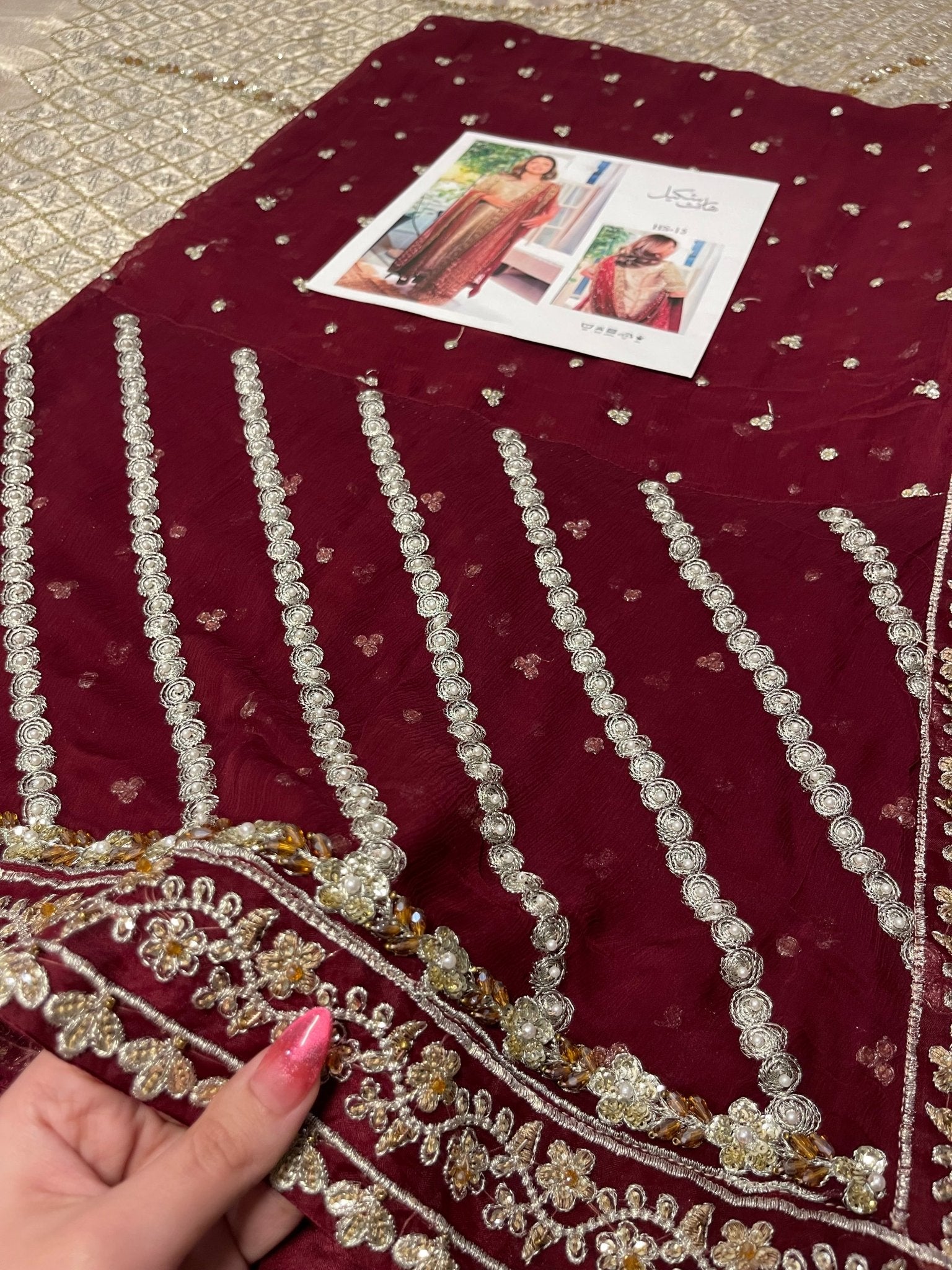 Haris Shakeel – Nawal Style, embroidery and fabric detail 17