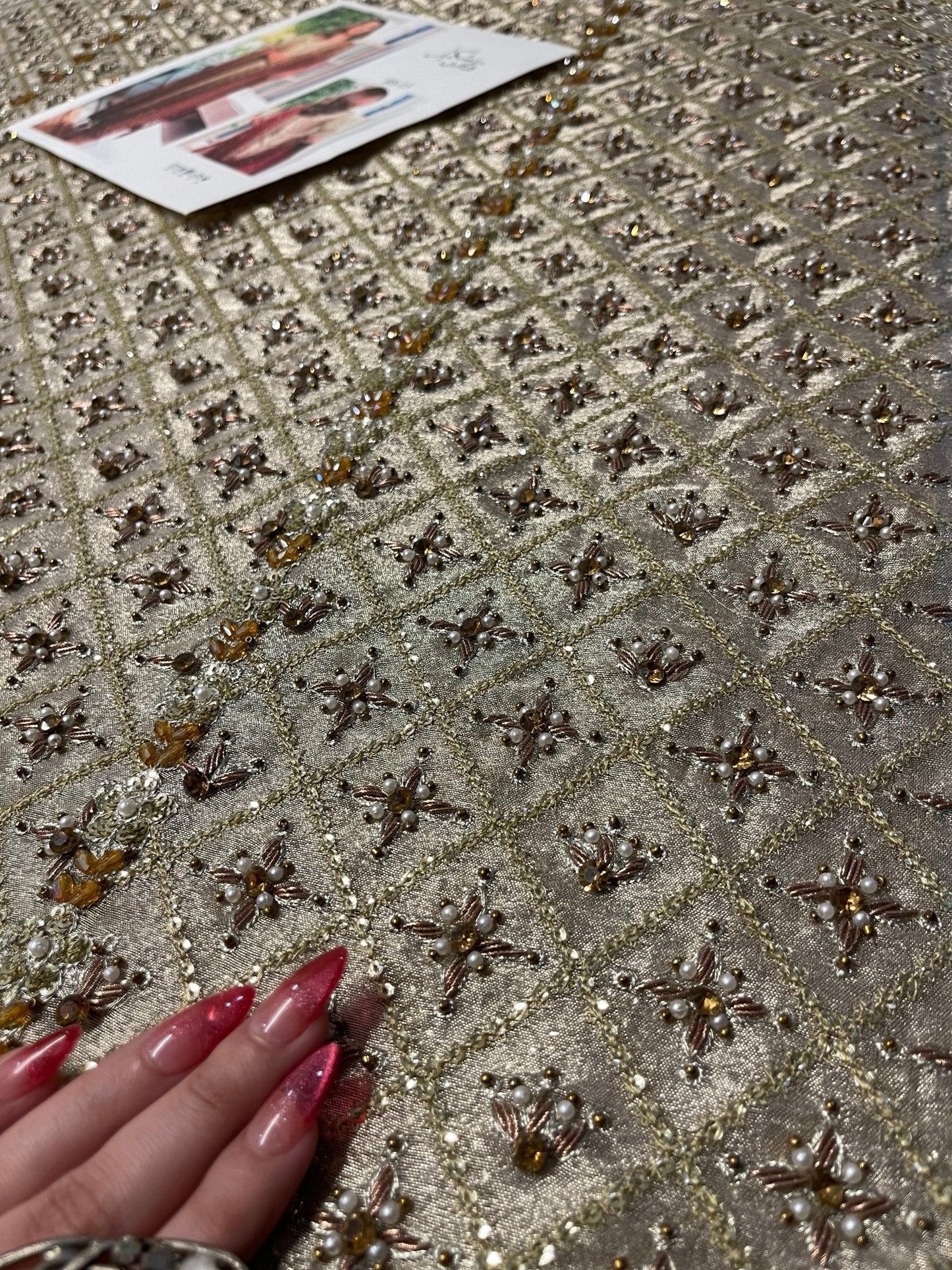 Haris Shakeel – Nawal Style, embroidery and fabric detail 2