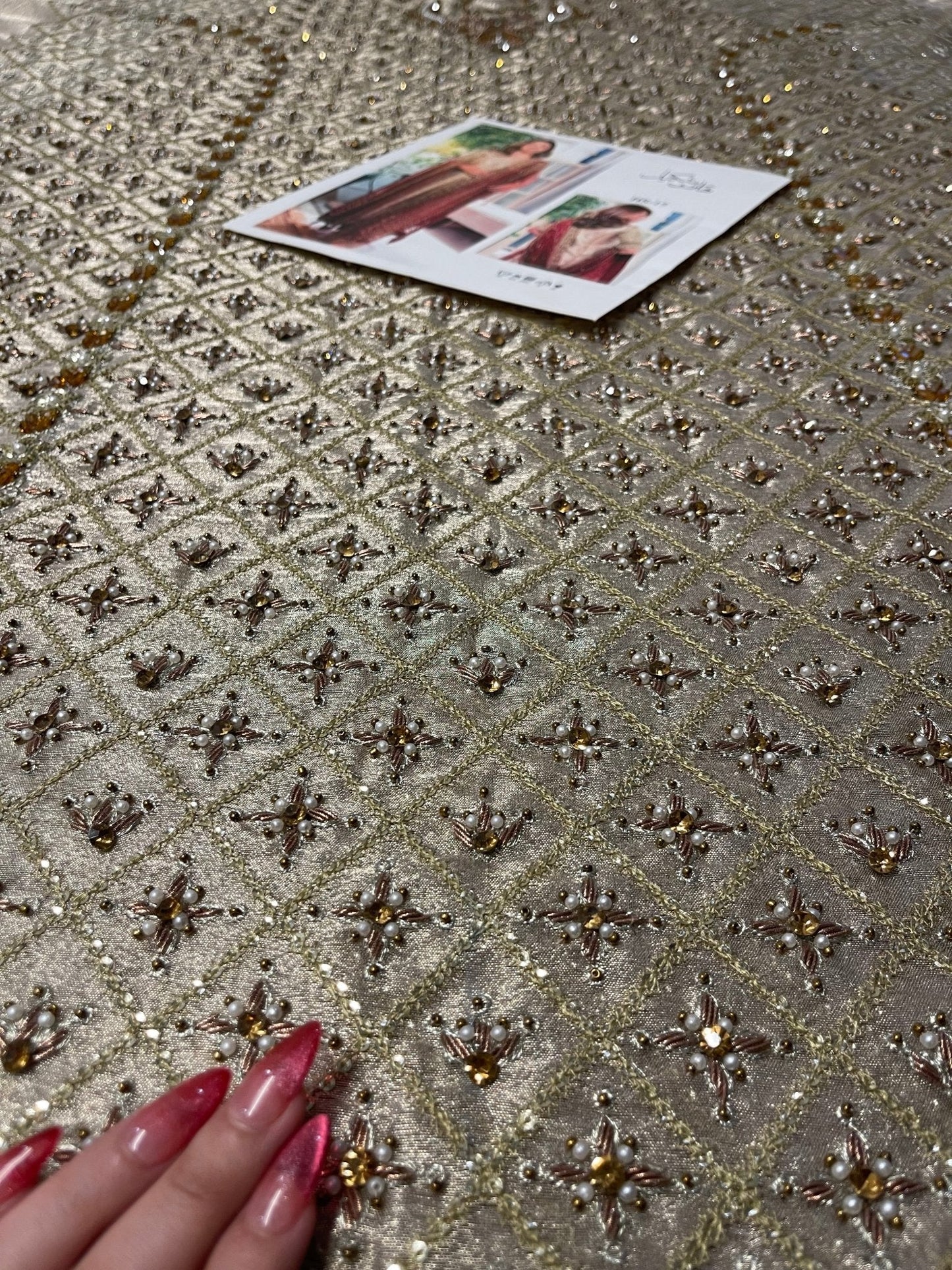 Haris Shakeel – Nawal Style, embroidery and fabric detail 1
