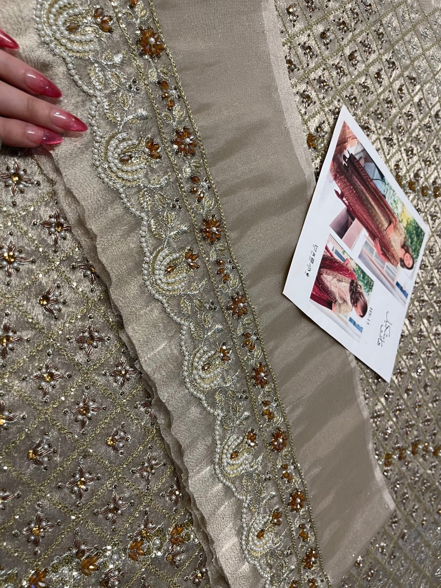 Haris Shakeel – Nawal Style, embroidery and fabric detail 8
