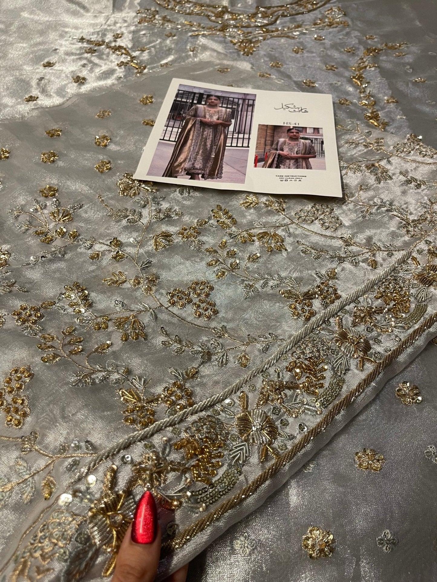 Haris Shakeel – Neha Style, embroidery and fabric detail 7