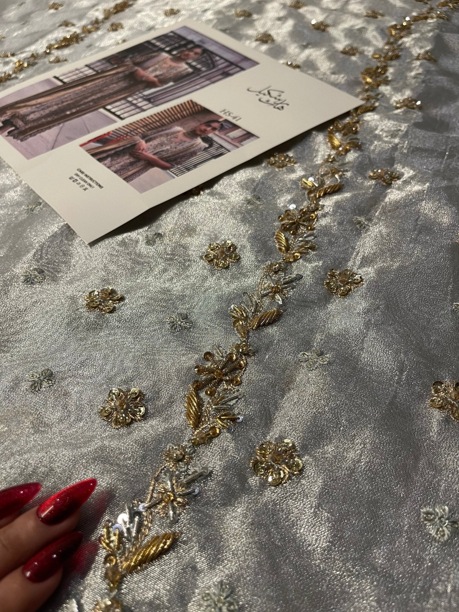 Haris Shakeel – Neha Style, embroidery and fabric detail 5