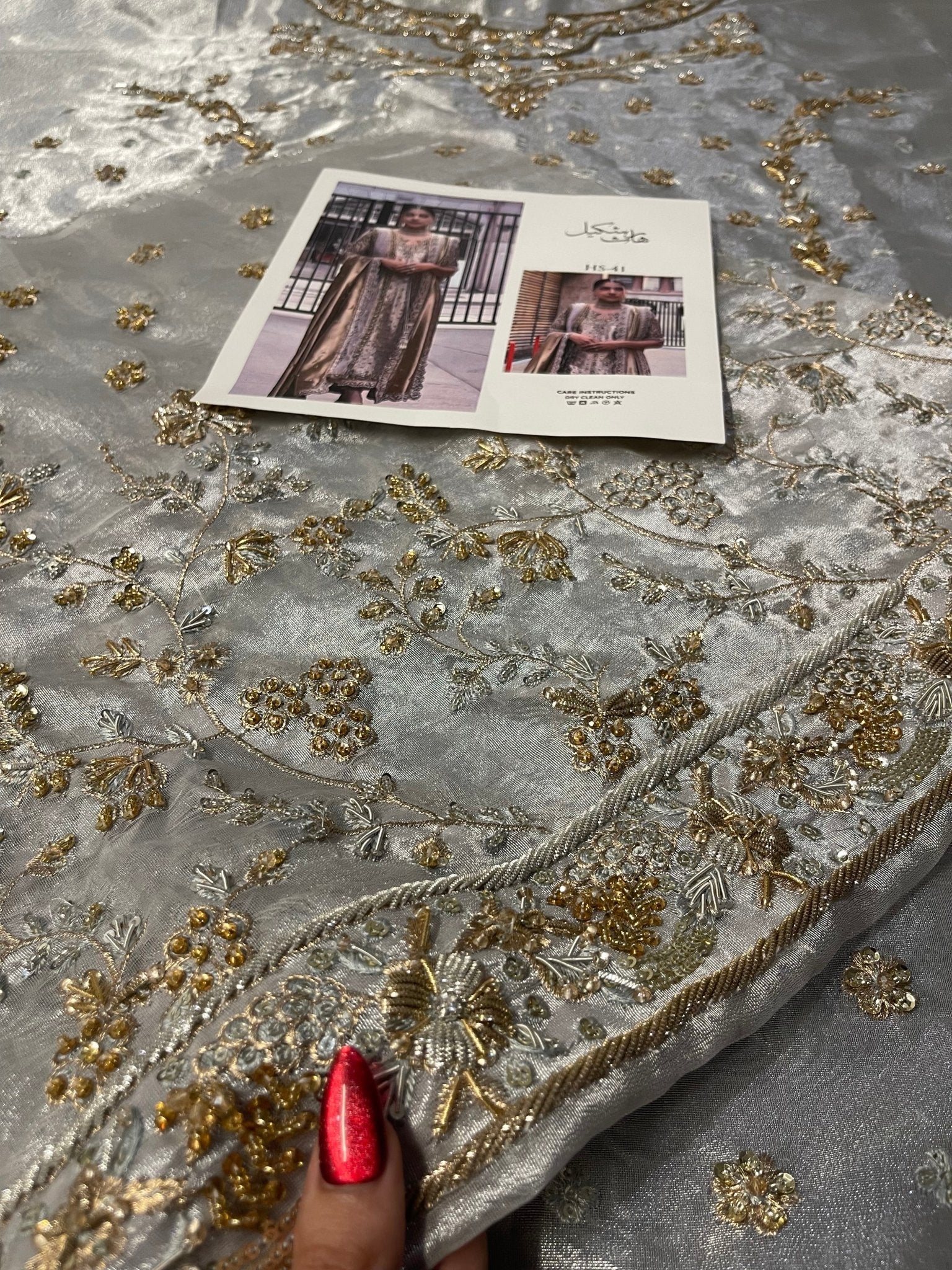 Haris Shakeel – Neha Style, embroidery and fabric detail 8