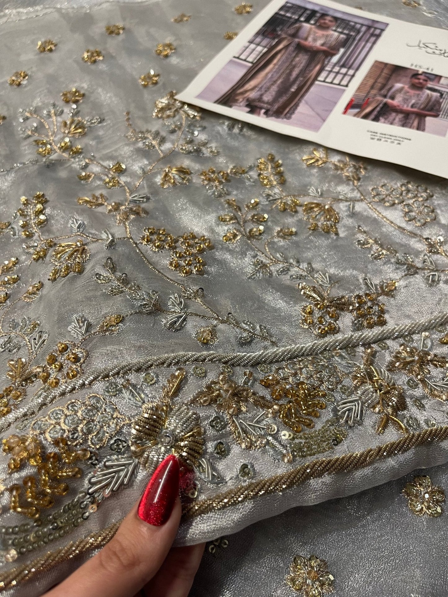 Haris Shakeel – Neha Style, embroidery and fabric detail 9