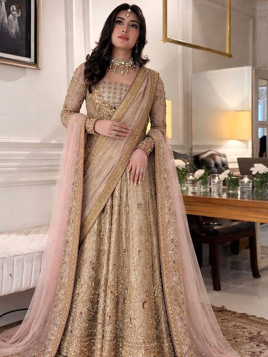 Sahar Blue style — MAIRAZ champagne gold four-piece suit reference, view 1 of 4