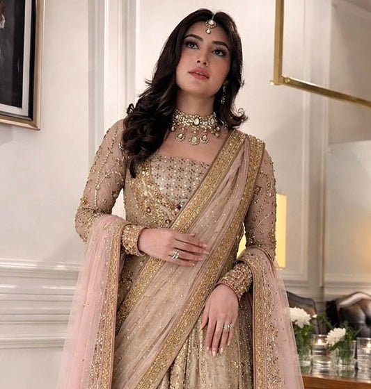 Sahar Blue style — MAIRAZ champagne gold four-piece suit reference, view 2 of 4