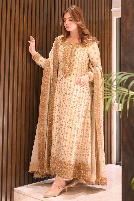 Haris Shakeel Seemal style — Mairaz ivory three-piece suit reference, view 1 of 3