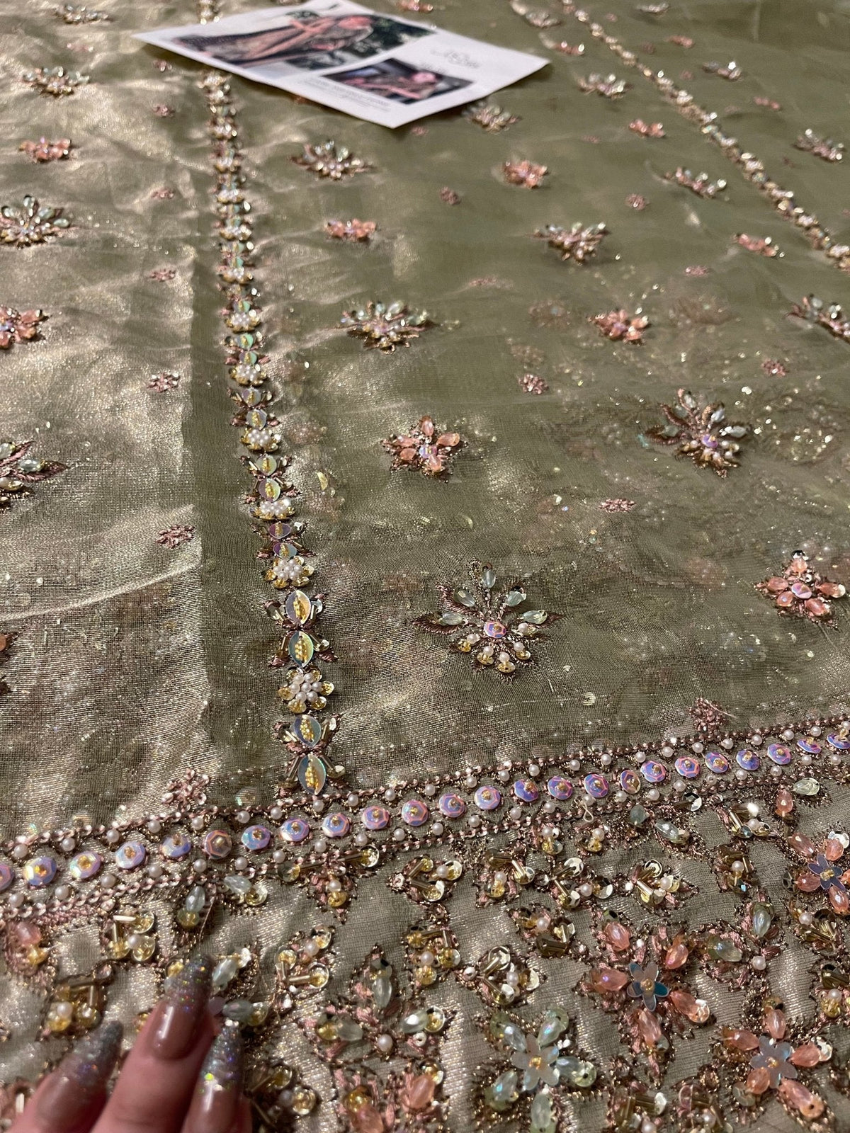 Haris Shakeel – Sumbul Iqbal Style, embroidery and fabric detail 6