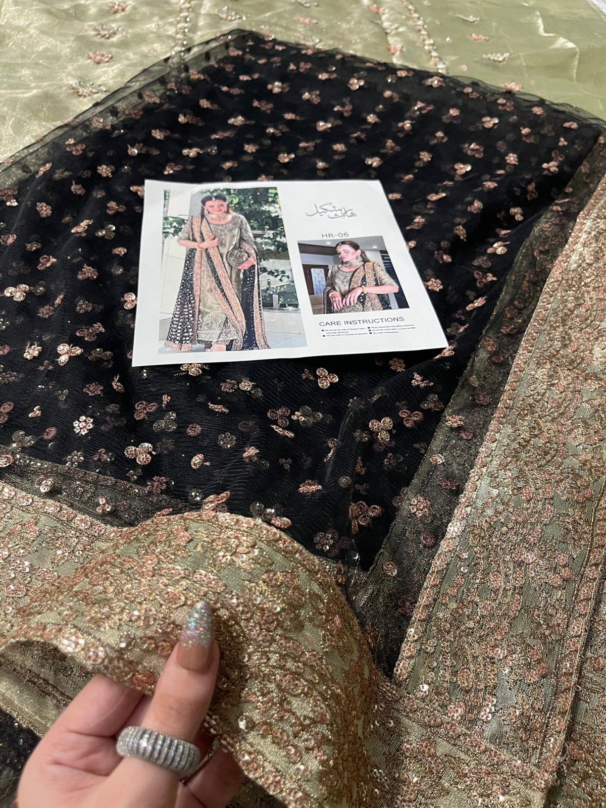 Haris Shakeel – Sumbul Iqbal Style, embroidery and fabric detail 8