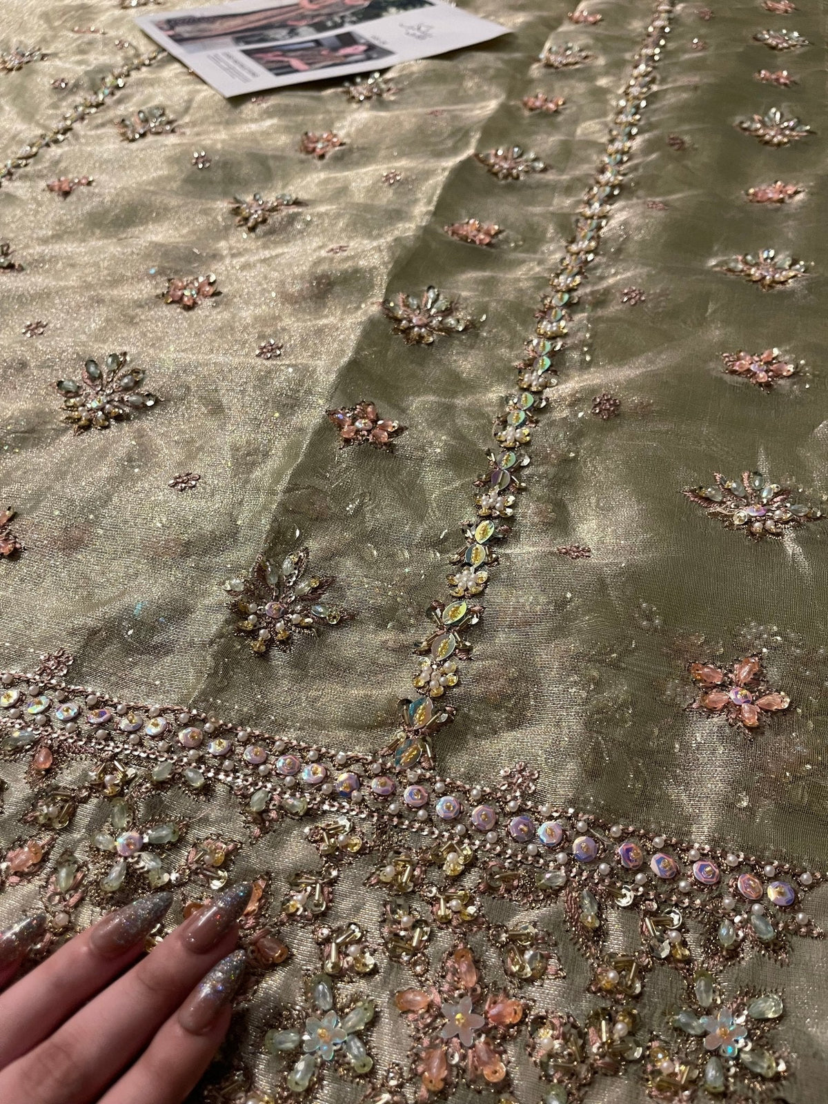 Haris Shakeel – Sumbul Iqbal Style, embroidery and fabric detail 5