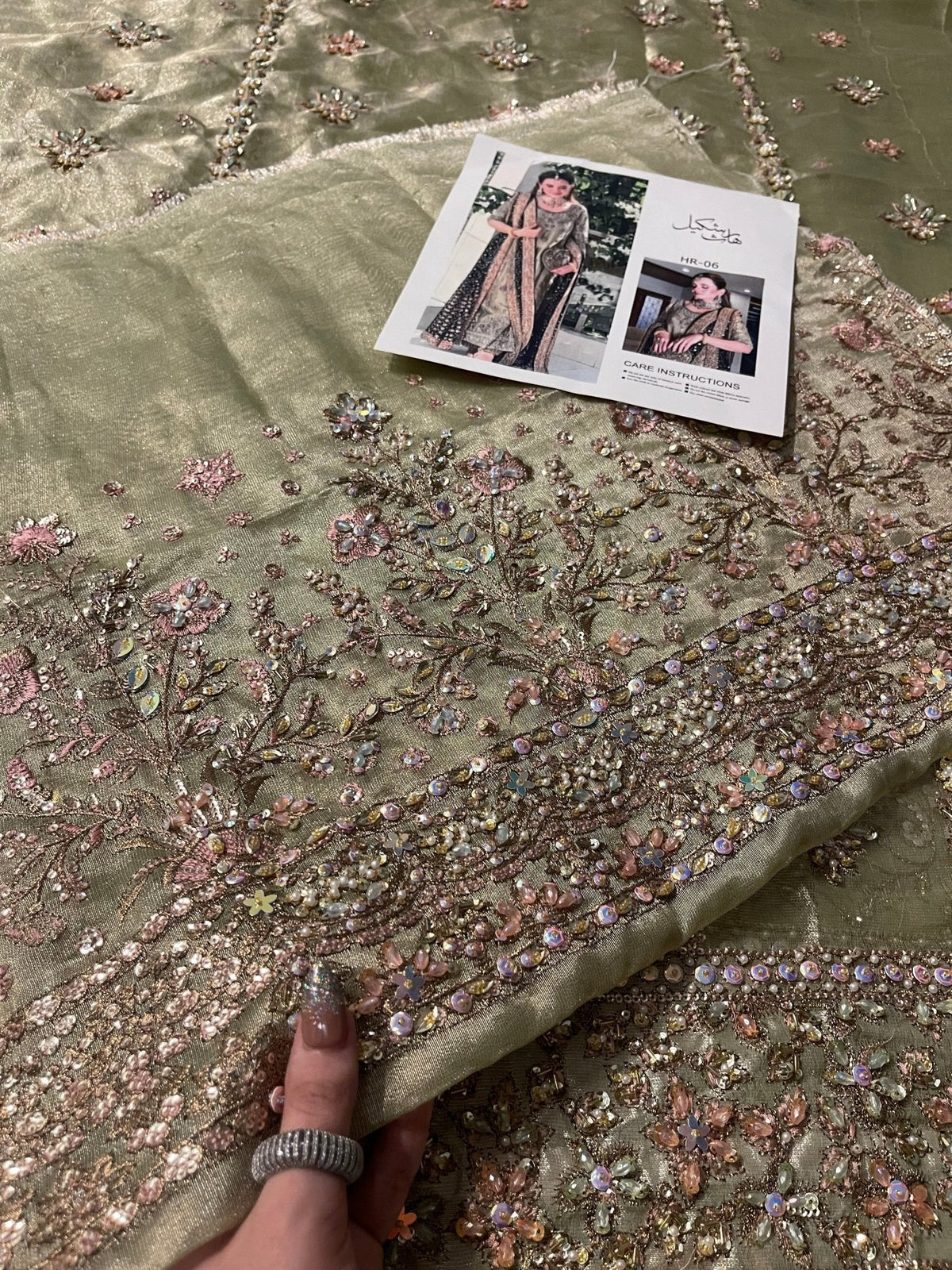 Haris Shakeel – Sumbul Iqbal Style, embroidery and fabric detail 7