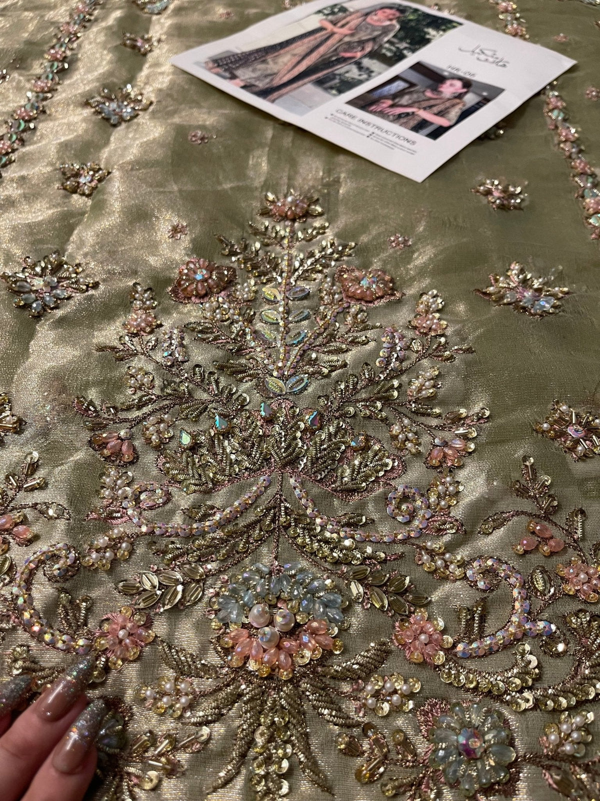 Haris Shakeel – Sumbul Iqbal Style, embroidery and fabric detail 3