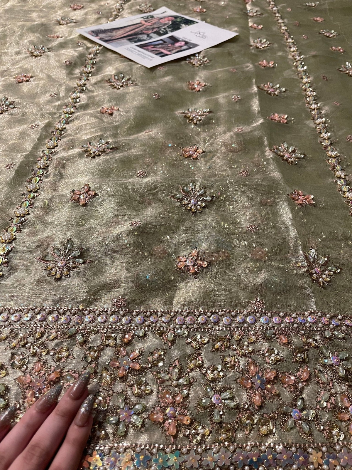 Haris Shakeel – Sumbul Iqbal Style, embroidery and fabric detail 4