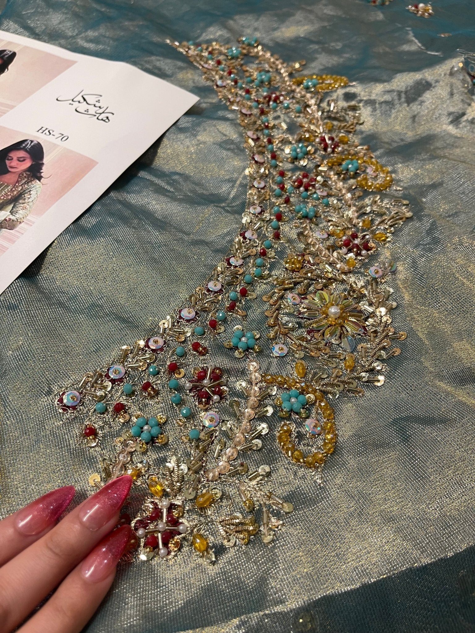 Haris Shakeel – Urooj Style, embroidery and fabric detail 5