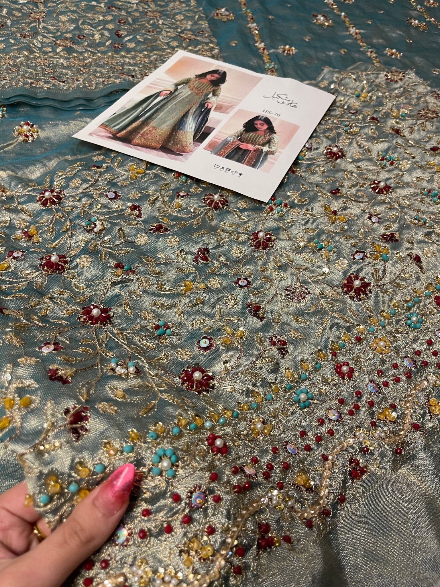 Haris Shakeel – Urooj Style, embroidery and fabric detail 6