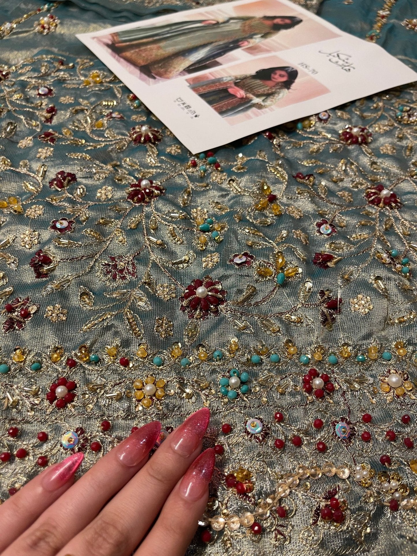 Haris Shakeel – Urooj Style, embroidery and fabric detail 7