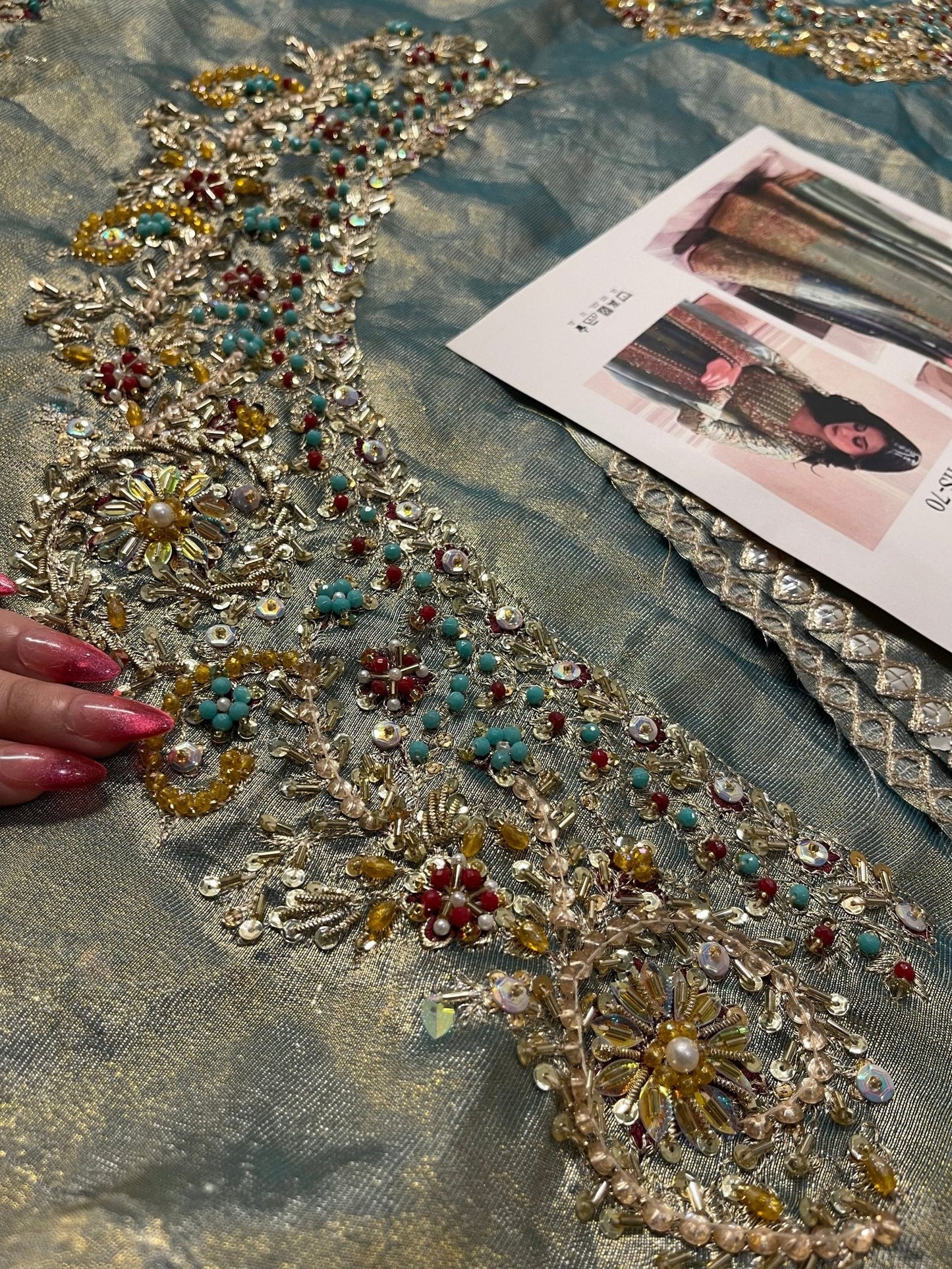 Haris Shakeel – Urooj Style, embroidery and fabric detail 4
