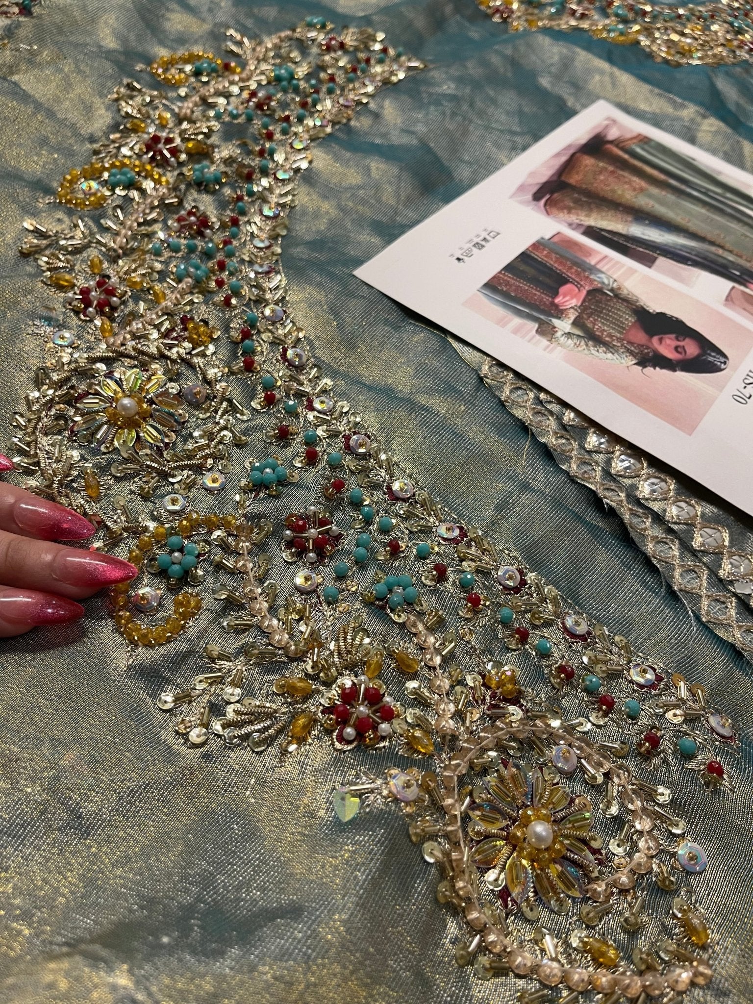Haris Shakeel – Urooj Style, embroidery and fabric detail 4