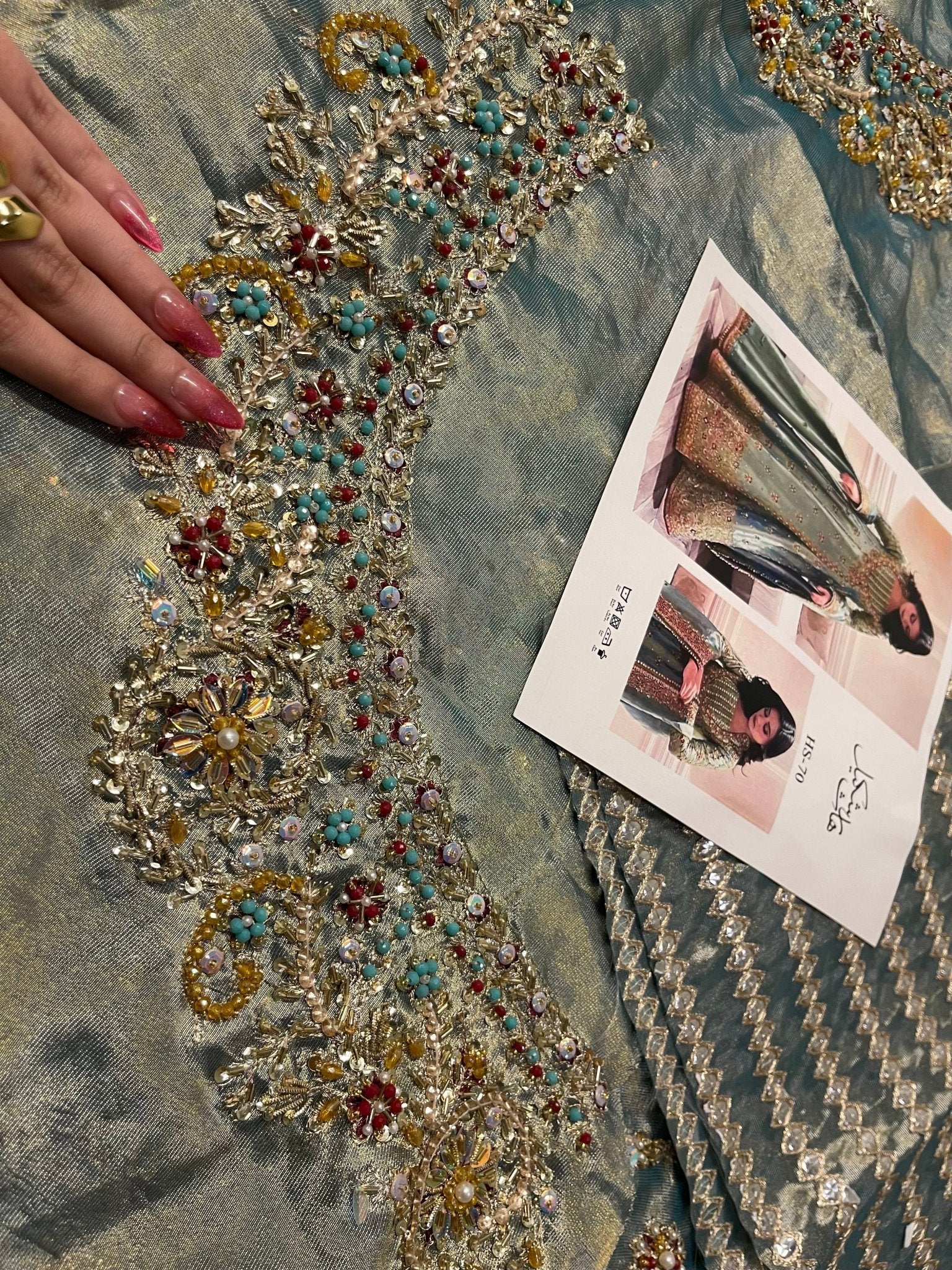 Haris Shakeel – Urooj Style, embroidery and fabric detail 3