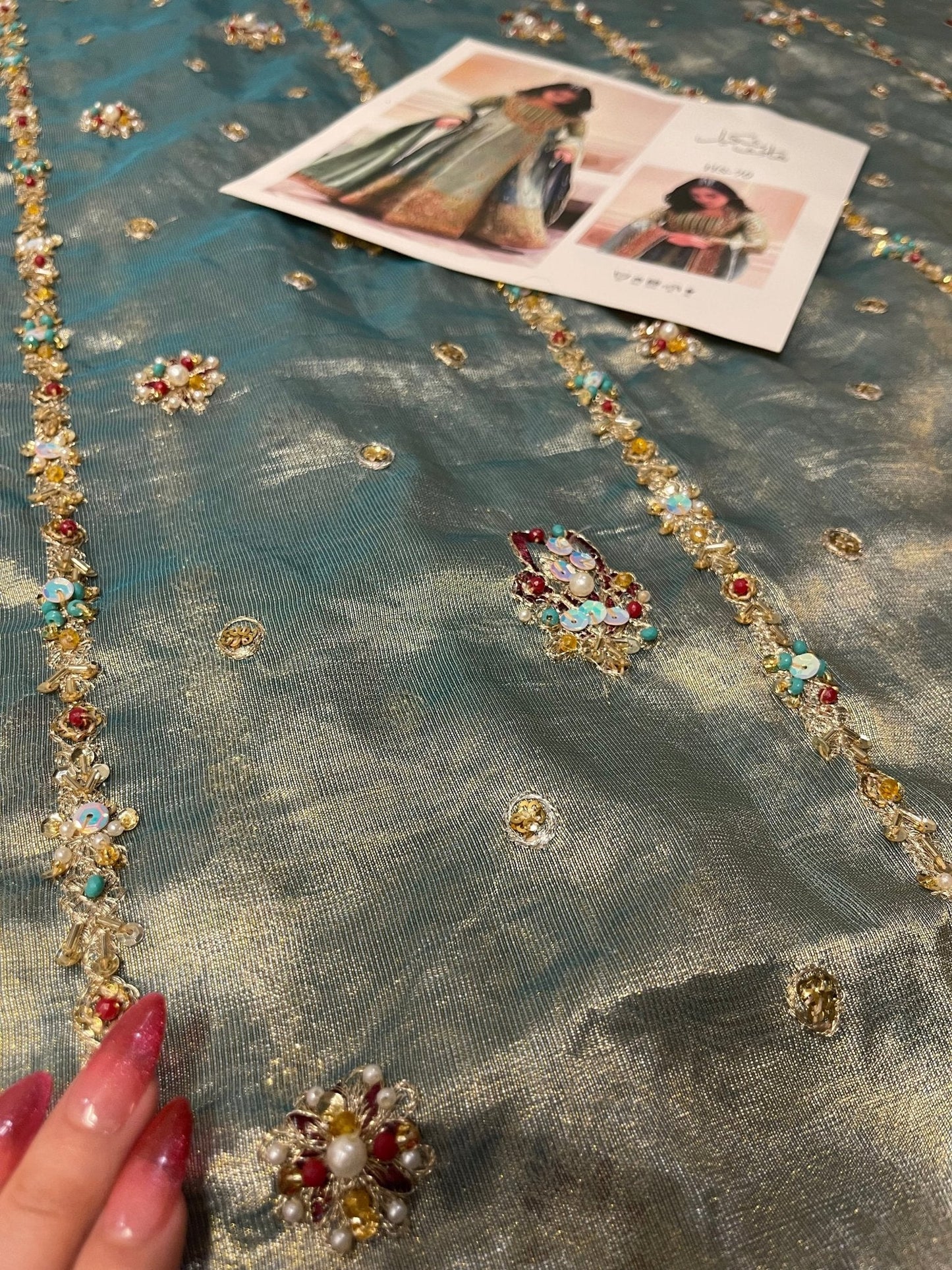 Haris Shakeel – Urooj Style, embroidery and fabric detail 9
